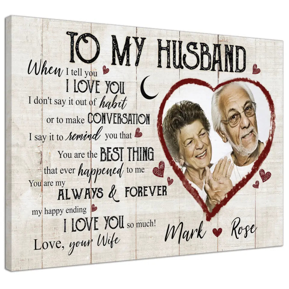 Best Gift For Husband To My Husband Gift Personalized Birthday Gift For Husband Canvas