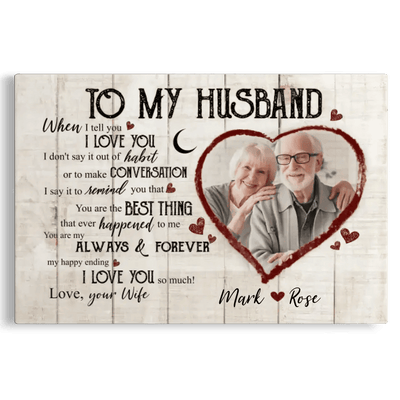 Best Gift For Husband To My Husband Gift Personalized Birthday Gift For Husband Canvas