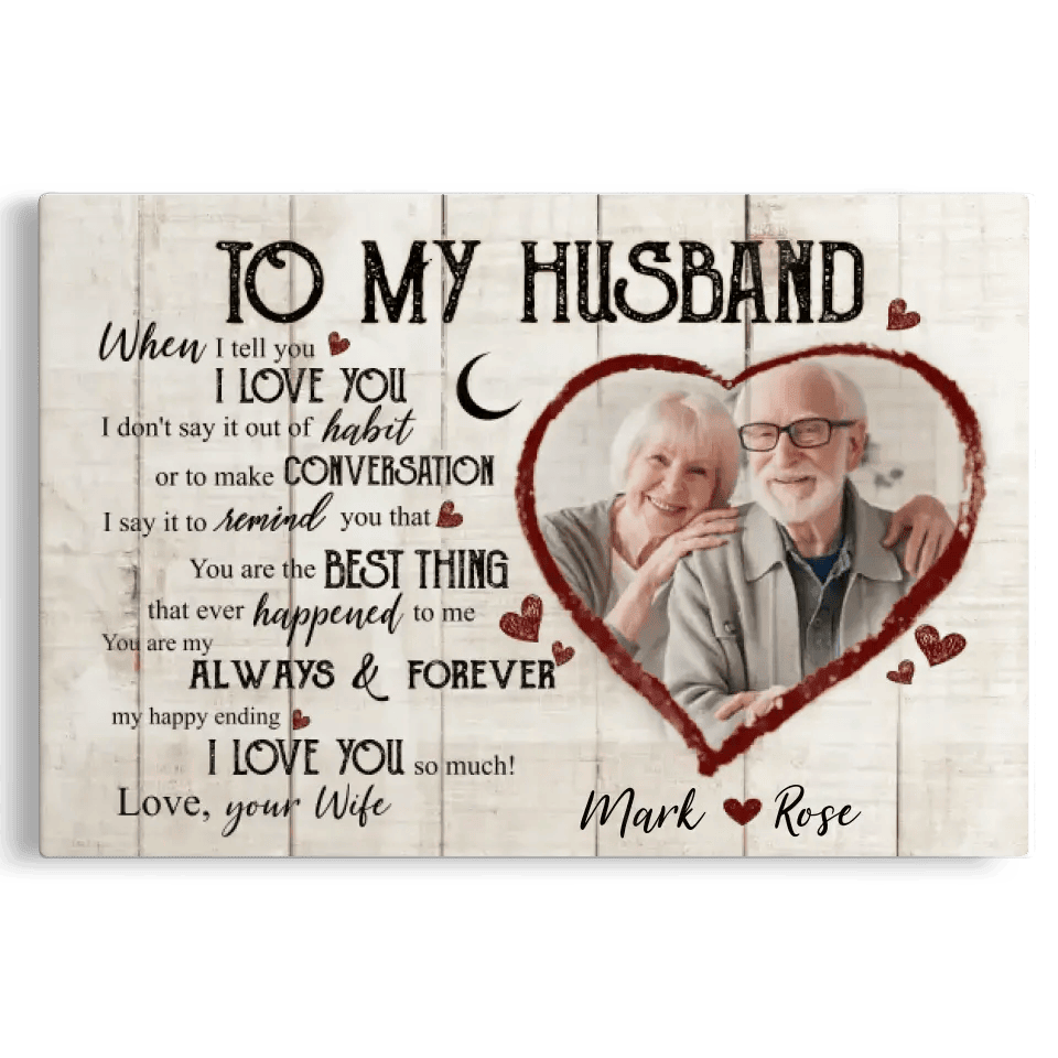 Best Gift For Husband To My Husband Gift Personalized Birthday Gift For Husband Canvas