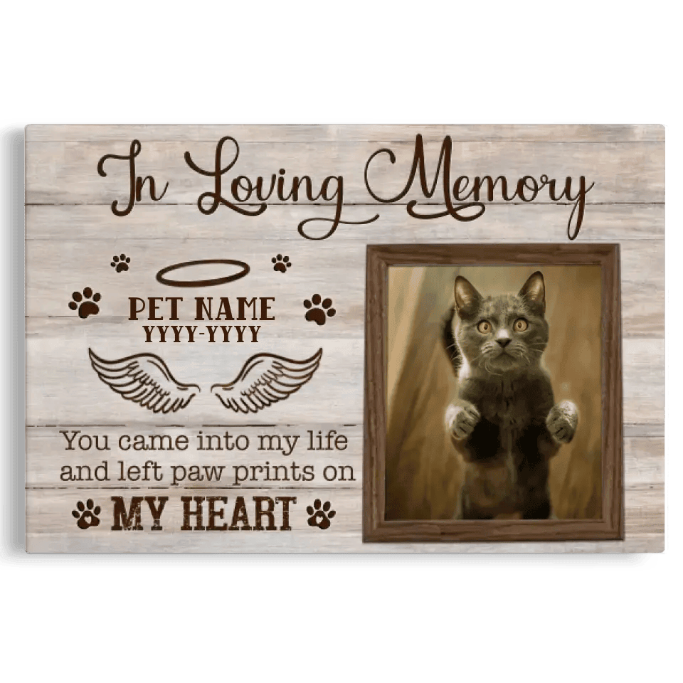 Personalized Canvas Prints, Custom Photo, Pet Remembrance Gifts, Pet Gifts, Memorial Gifts, Loss Of Cat Sympathy Gifts Canvas