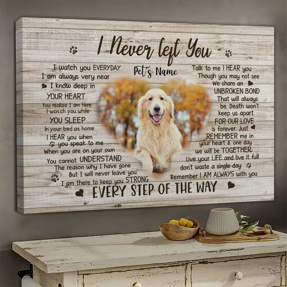 Personalized Photo Canvas Prints, Choose Quote Dog Loss Gifts, Pet Memorial Gifts, Dog Sympathy, The Moment That You Left MeDem Canvas