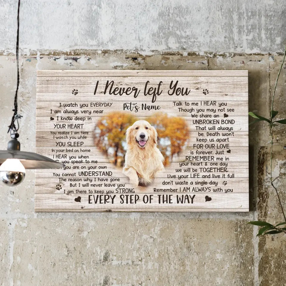 Personalized Photo Canvas Prints, Choose Quote Dog Loss Gifts, Pet Memorial Gifts, Dog Sympathy, The Moment That You Left MeDem Canvas