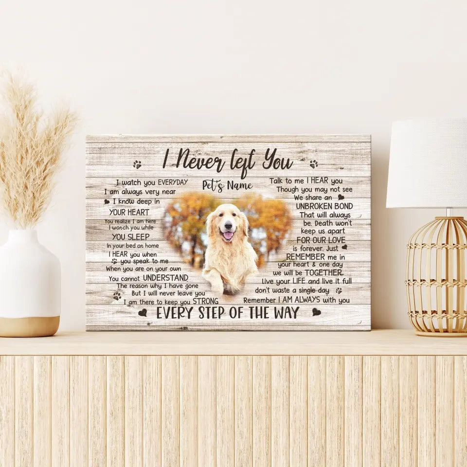 Personalized Photo Canvas Prints, Choose Quote Dog Loss Gifts, Pet Memorial Gifts, Dog Sympathy, The Moment That You Left MeDem Canvas