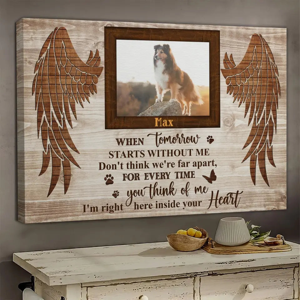 Personalized Canvas Prints Custom Photo, Pet Memorial Gift, Dog Sympathy, Dog Loss Gift Canvas