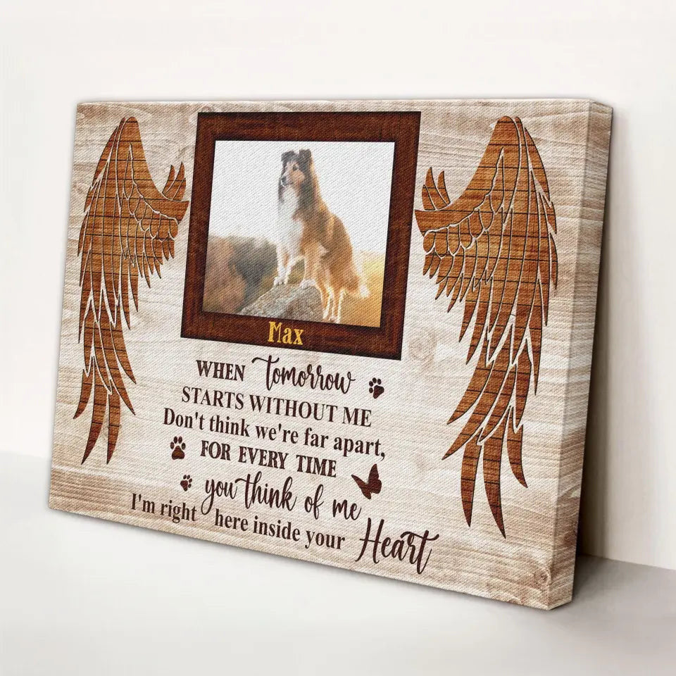 Personalized Canvas Prints Custom Photo, Pet Memorial Gift, Dog Sympathy, Dog Loss Gift Canvas