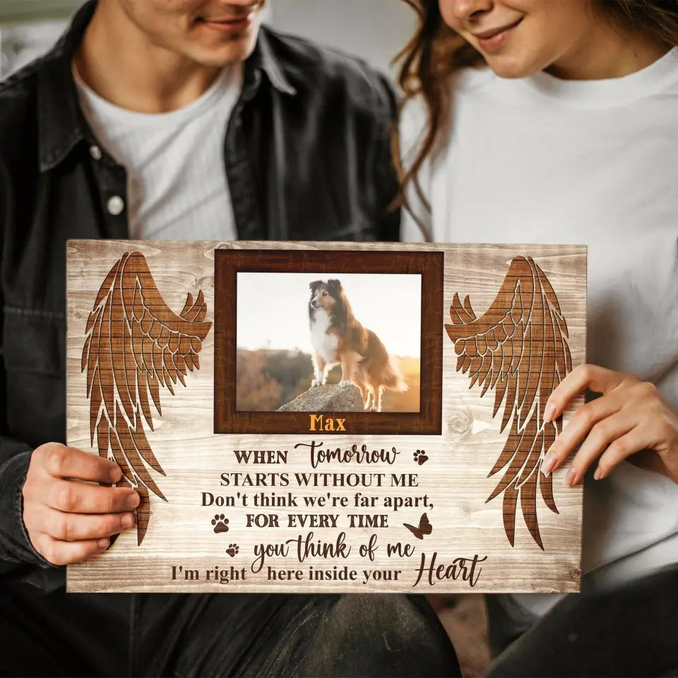 Personalized Canvas Prints Custom Photo, Pet Memorial Gift, Dog Sympathy, Dog Loss Gift Canvas