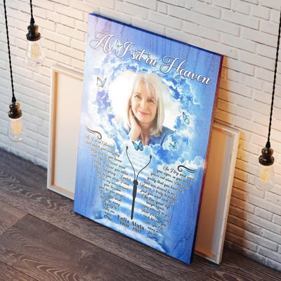 Personalized Canvas Prints, Custom Photo, Sympathy Gifts, Loss Of Mother, Memorial Gifts, As I Sit In Heaven Canvas