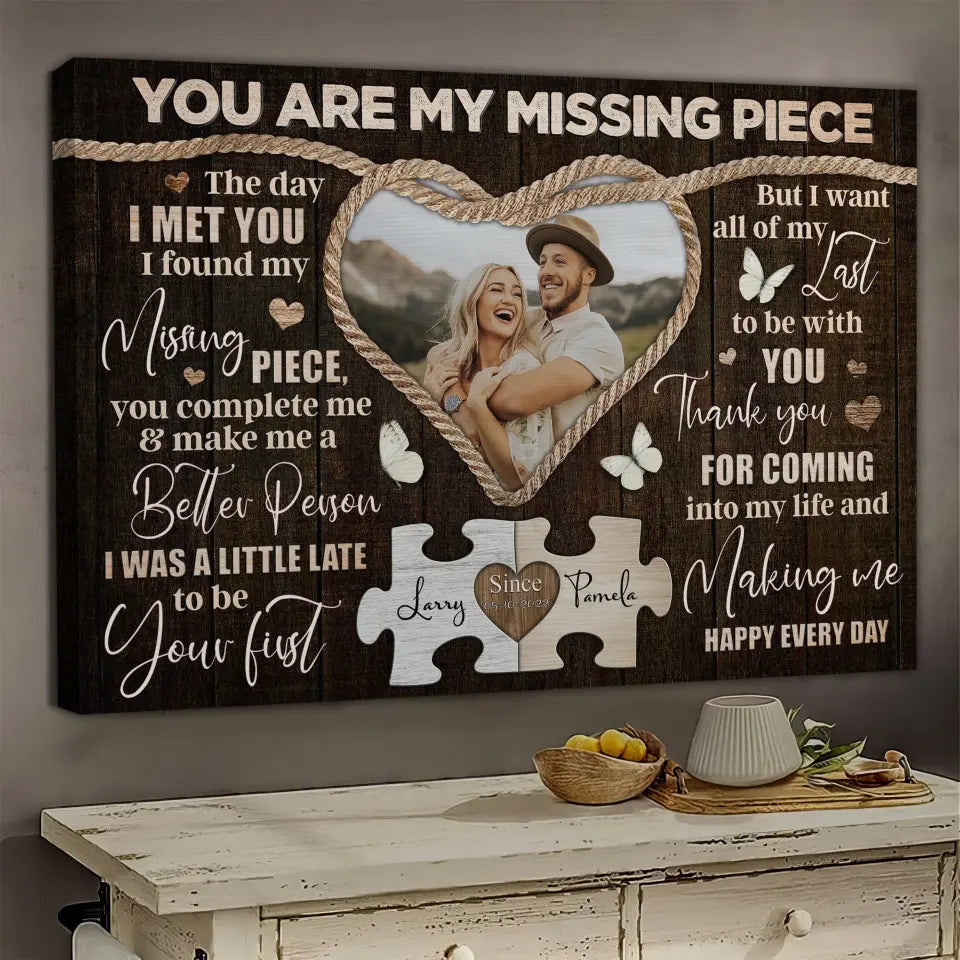 Personalized Canvas Prints Custom Photo, Sentimental Gift For Couples, Anniversary Gift For Him Her Canvas