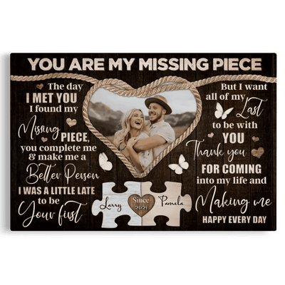 Personalized Canvas Prints Custom Photo, Sentimental Gift For Couples, Anniversary Gift For Him Her Canvas