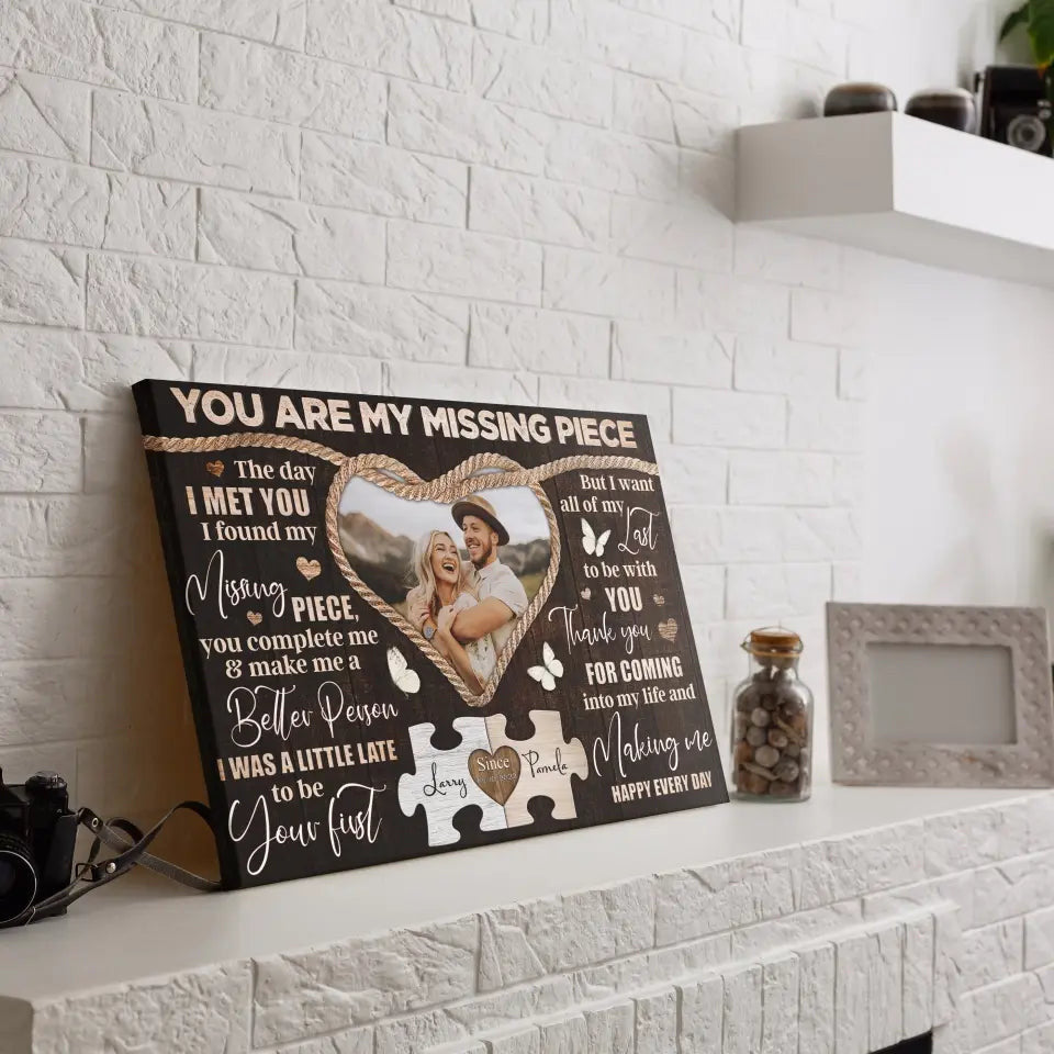 Personalized Canvas Prints Custom Photo, Sentimental Gift For Couples, Anniversary Gift For Him Her Canvas