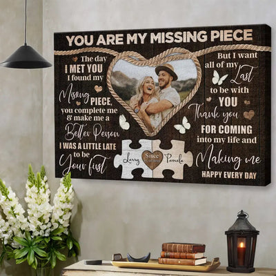 Personalized Canvas Prints Custom Photo, Sentimental Gift For Couples, Anniversary Gift For Him Her Canvas
