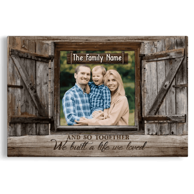 Personalized Family Photo Window Gift Canvas