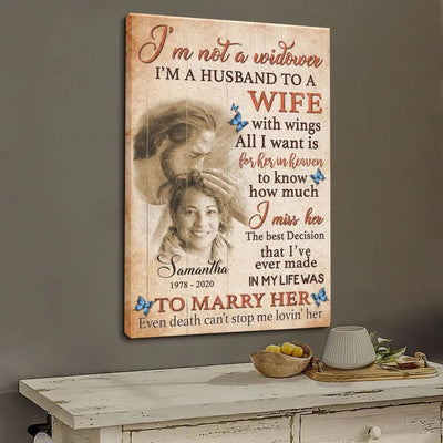 Custom Canvas Prints Personalized Gifts Memorial Photo Gifts In Loving Memory Of Wife Gift For Wife Loss Canvas
