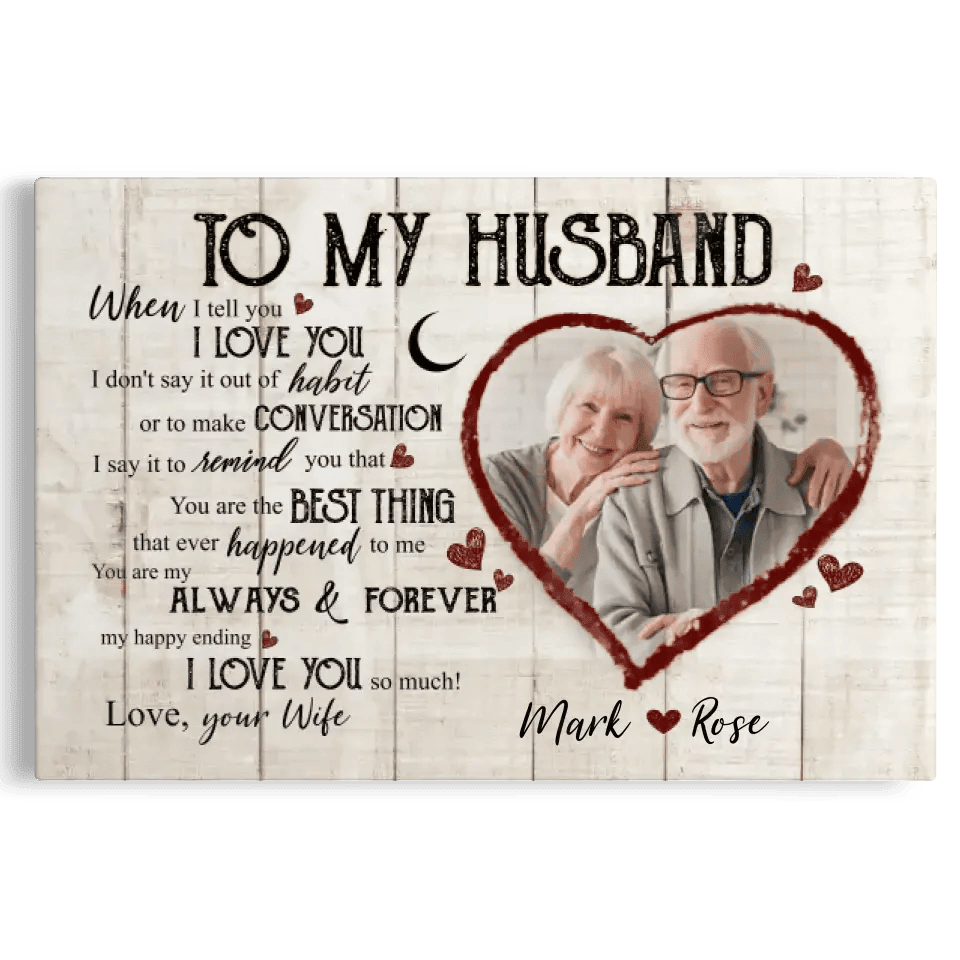 Custom Canvas Prints Wedding Anniversary Gifts Personalized Gift For Husband Canvas