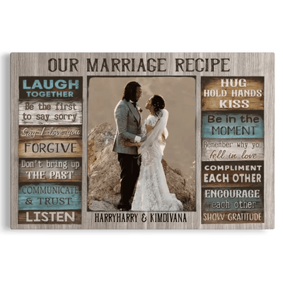 Custom Canvas Prints, Couple Photo Gift, Wedding Anniversary Gifts, Engagement Gift, Marriage Husband Wife Frame Canvas