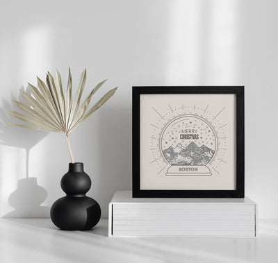 Custom Christmas Map Poster - Personalized Map Poster - Custom Christmas Gift - Custom City Road Map Poster - Snow Globe - MOUNTAIN