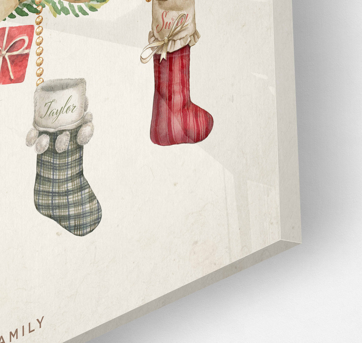 Custom Christmas Stocking Acrylic - Christmas Acrylic Print - Christmas Acrylic - Personalized Christmas Gift - Family Gift - Holiday Decor