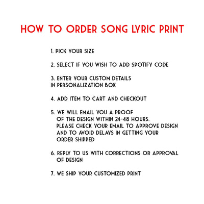 Custom Vinyl Lyrics Poster, Wedding Song Lyric Art, Unique Wedding Gift, Newlywed Present, House Warming Present