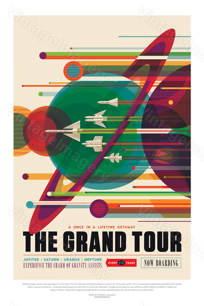 Nasa The Grand Tour Poster Exoplanet 2016 Nasa/Jpl Space Travel Poster Space Art Gift Idea Kids Room Office,  Wall Art Home Decor
