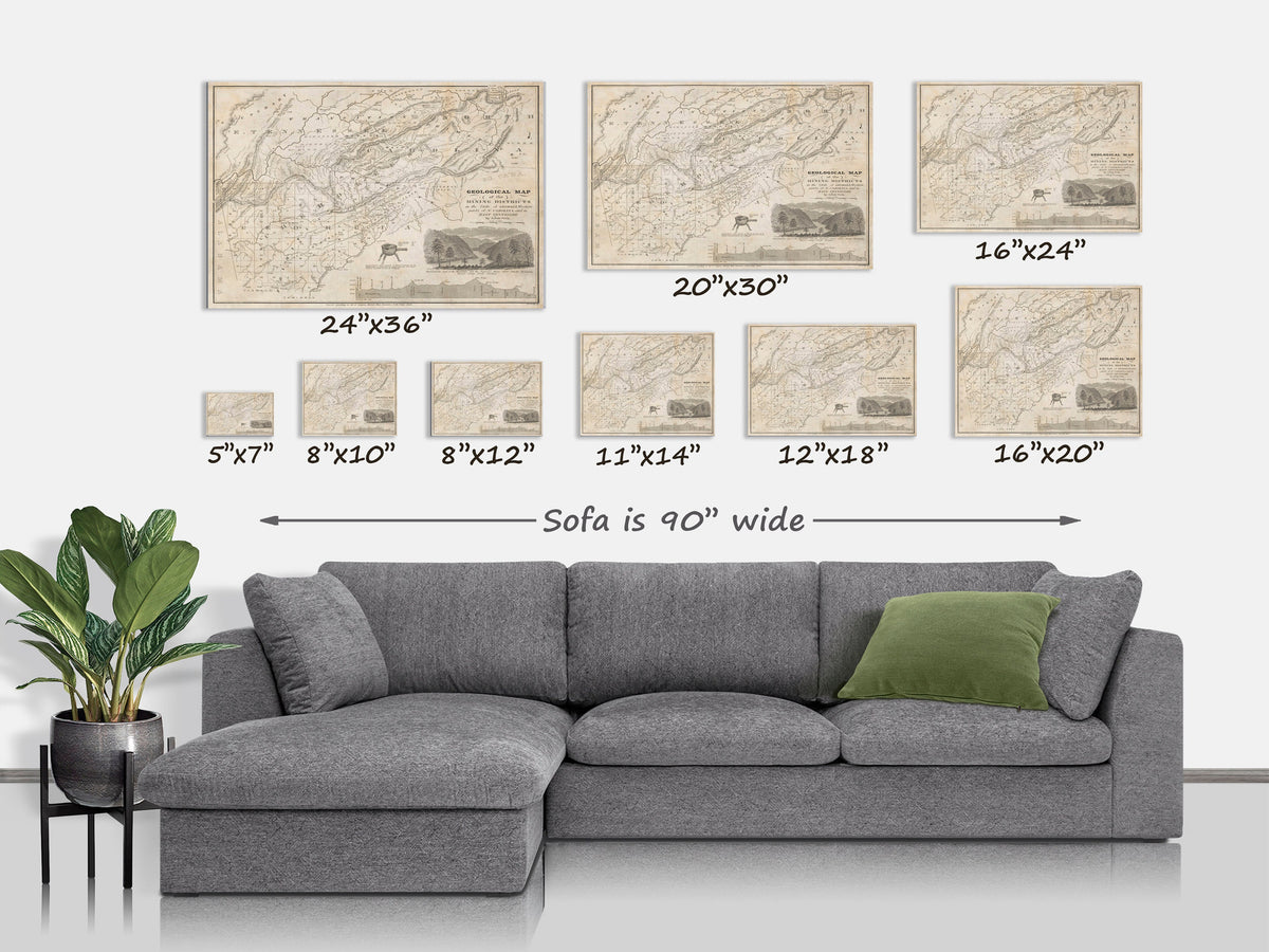 1833 Georgia Mining Print State Map Of Georgia Travel Gift Idea Map Art Map Of Georgia Office Decor Atlanta Rustic Map Engagement Gift Art