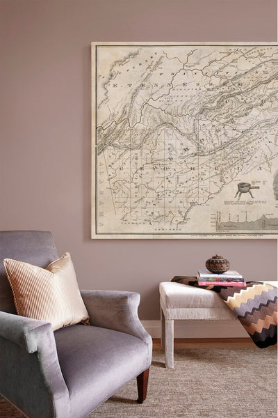 1833 Georgia Mining Print State Map Of Georgia Travel Gift Idea Map Art Map Of Georgia Office Decor Atlanta Rustic Map Engagement Gift Art