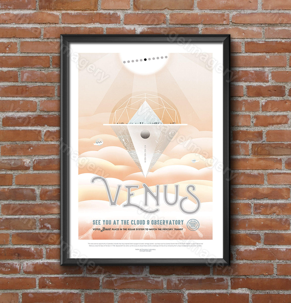 Venus Cloud 9 Exoplanet 2016 Nasa/Jpl Space Art Great Gift Idea For Kids Room Space Travel Poster Office, Man Cave, Wall Art Home Decor
