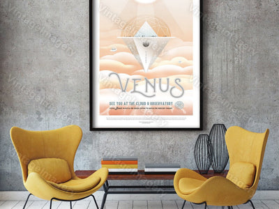 Venus Cloud 9 Exoplanet 2016 Nasa/Jpl Space Art Great Gift Idea For Kids Room Space Travel Poster Office, Man Cave, Wall Art Home Decor