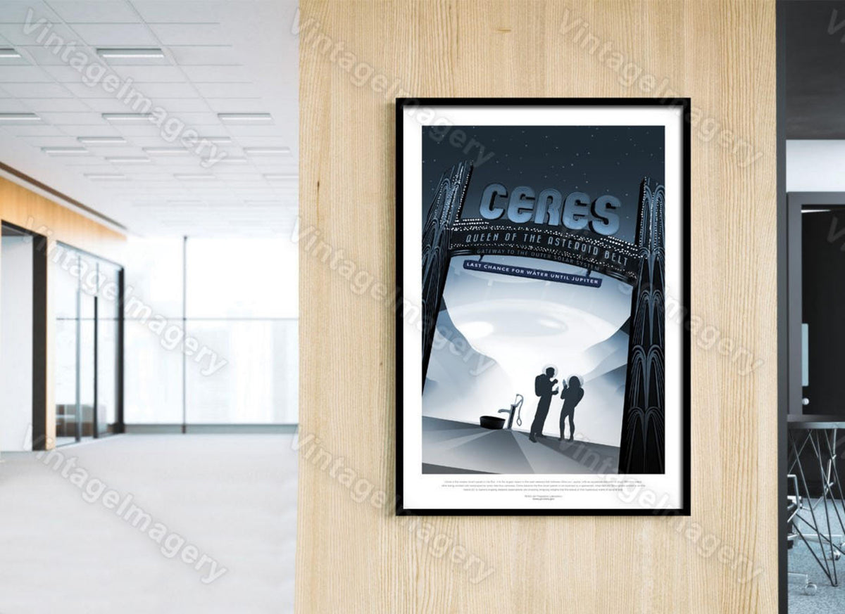 New Ceres Nasa Poster Queen Of The Asteroid Belt Print Exoplanet Nasa/Jpl Space Art Great Gift Idea Kids Room Office Wall Art Decor
