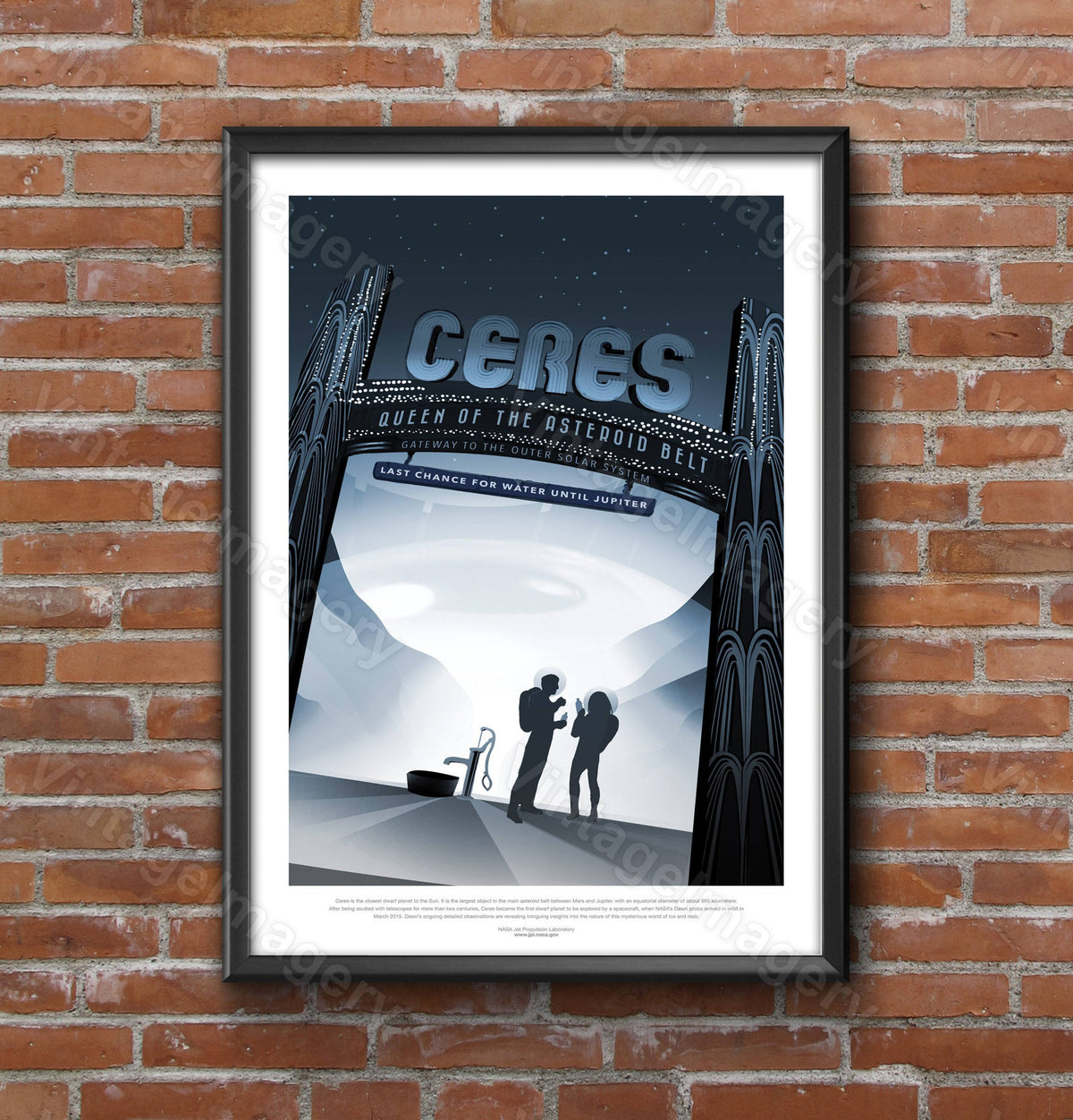New Ceres Nasa Poster Queen Of The Asteroid Belt Print Exoplanet Nasa/Jpl Space Art Great Gift Idea Kids Room Office Wall Art Decor