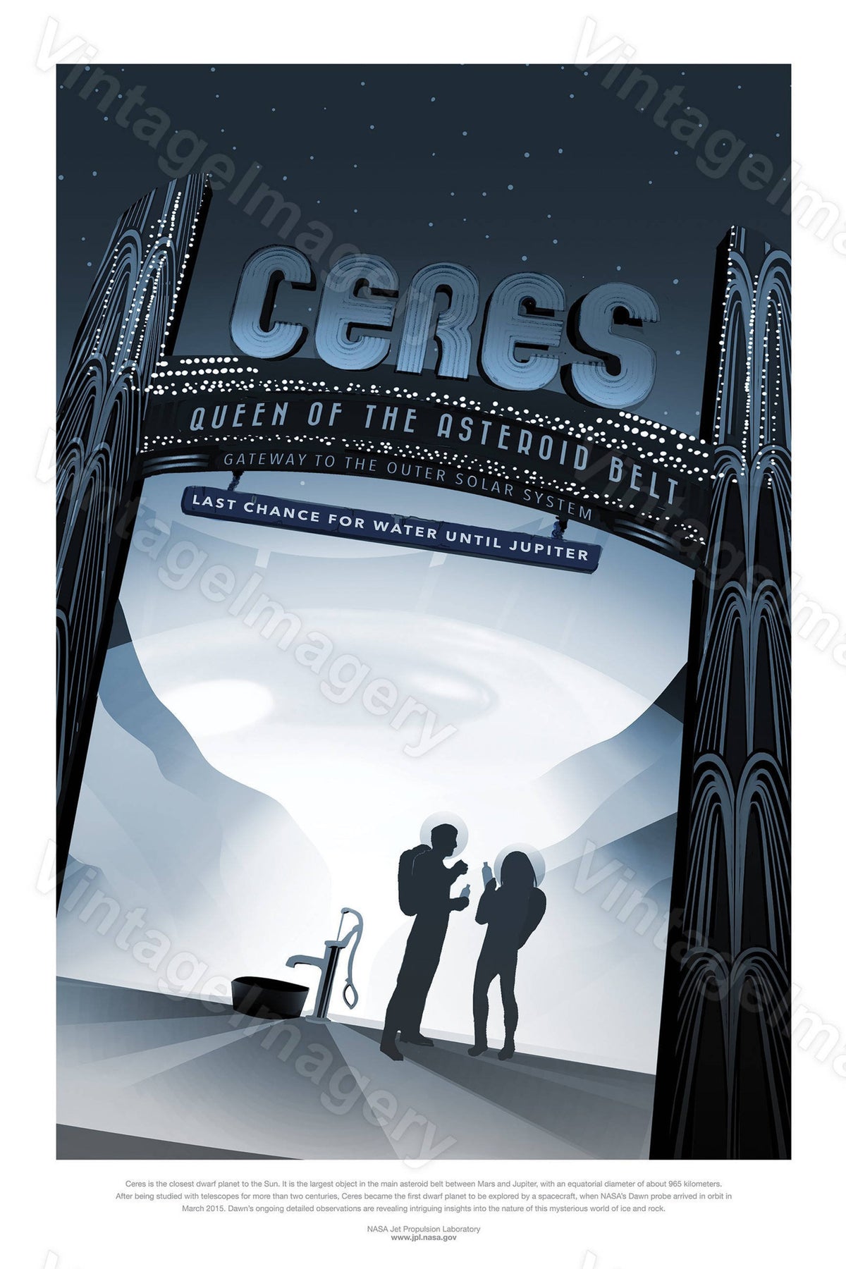 New Ceres Nasa Poster Queen Of The Asteroid Belt Print Exoplanet Nasa/Jpl Space Art Great Gift Idea Kids Room Office Wall Art Decor
