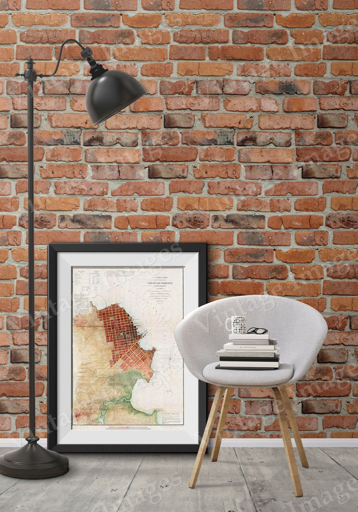 Vintage Watercolor Map Of San Francisco 1853 - Fine Art Print For Bay Area Wedding Or Housewarming Gift Ideas