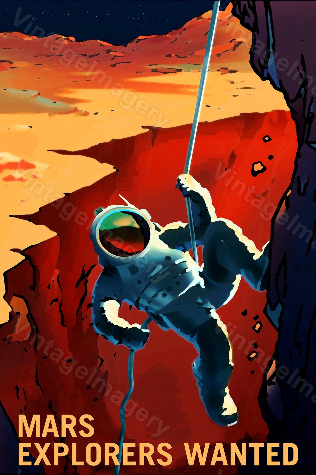 Explorers Wanted 2016 Nasa/Jpl Recruitment Poster Space Travel Space Art Great Gift Idea For Kids Room, Office, Man Cave Wall Art Home Decor