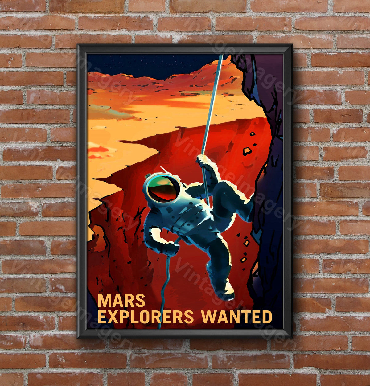 Explorers Wanted 2016 Nasa/Jpl Recruitment Poster Space Travel Space Art Great Gift Idea For Kids Room, Office, Man Cave Wall Art Home Decor