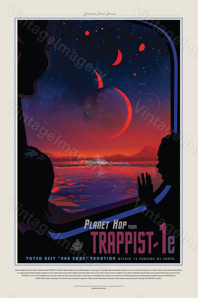 Trappist-1 Exoplanet 2016 Nasa/Jpl Space Art Space Travel Poster Great Gift Idea For Kids Room, Office, Man Cave, Wall Art Home Decor
