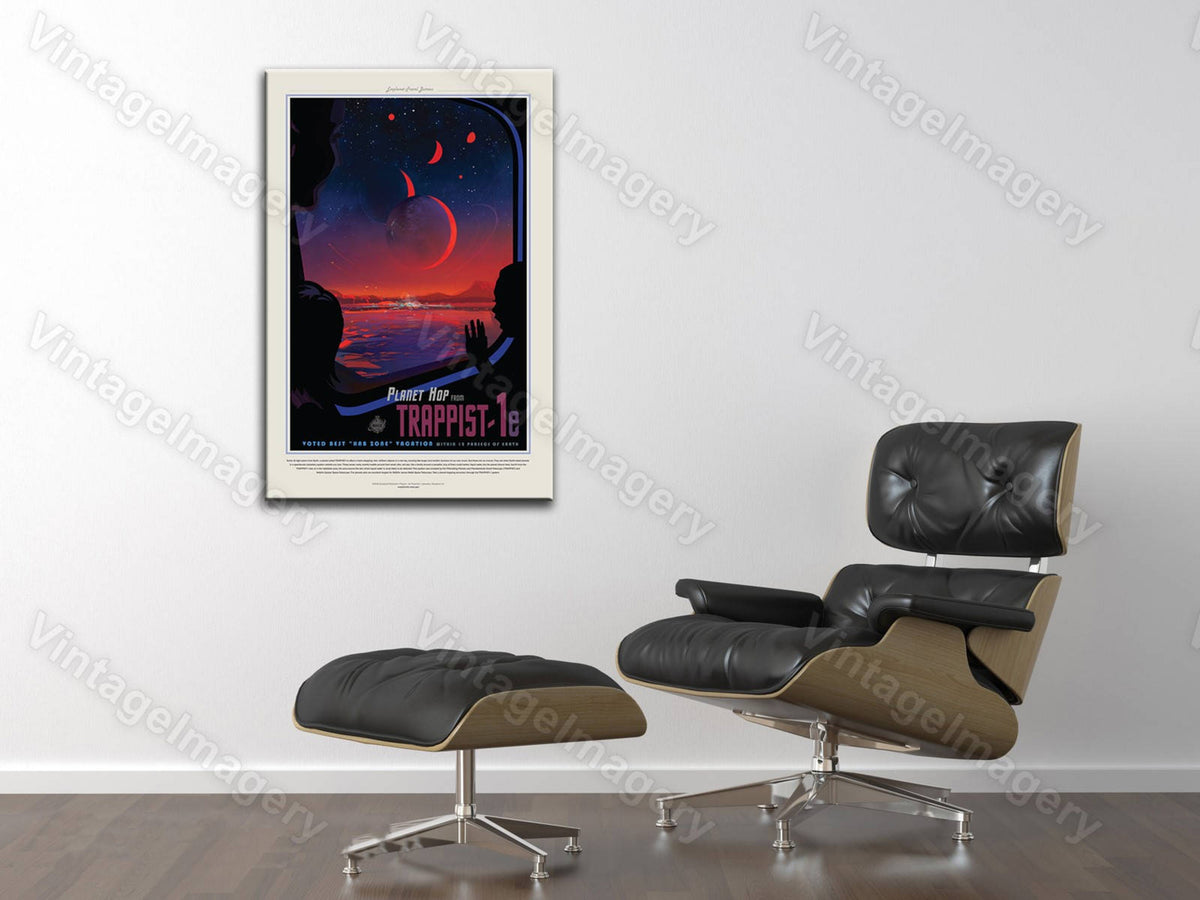 Trappist-1 Exoplanet 2016 Nasa/Jpl Space Art Space Travel Poster Great Gift Idea For Kids Room, Office, Man Cave, Wall Art Home Decor