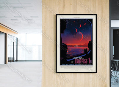 Trappist-1 Exoplanet 2016 Nasa/Jpl Space Art Space Travel Poster Great Gift Idea For Kids Room, Office, Man Cave, Wall Art Home Decor