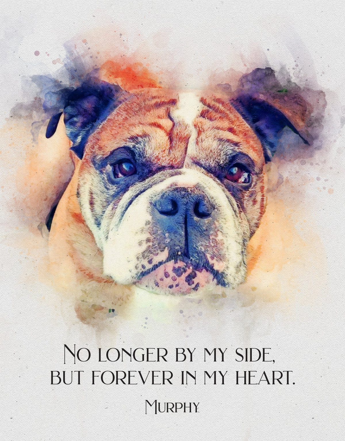 Watercolor Pet Portrait From Photo,Custom Dog Portrait Personalized Father's Day Gift For Him Birthday Gift Dog Mom Pet Memorial Dog Gift_A