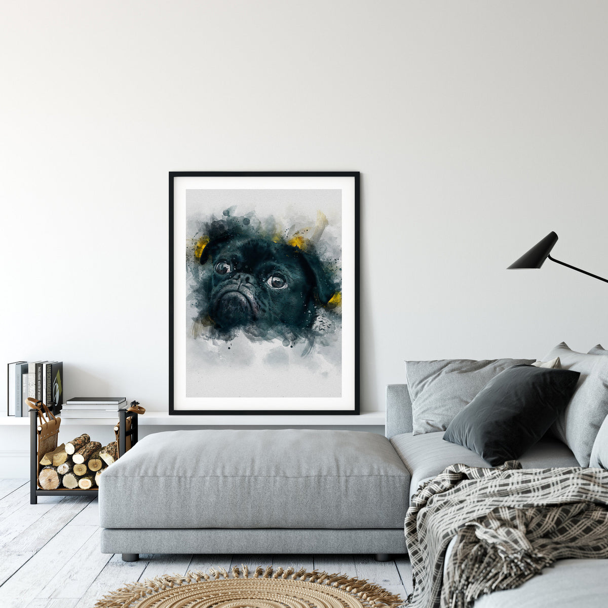 Pet Painting Dog Portrait,Portrait From Photo Portrait Of Dog Dog Memorial Gift For Mom Personalized Dog Custom Pet Dog Art, Gift For Her_A