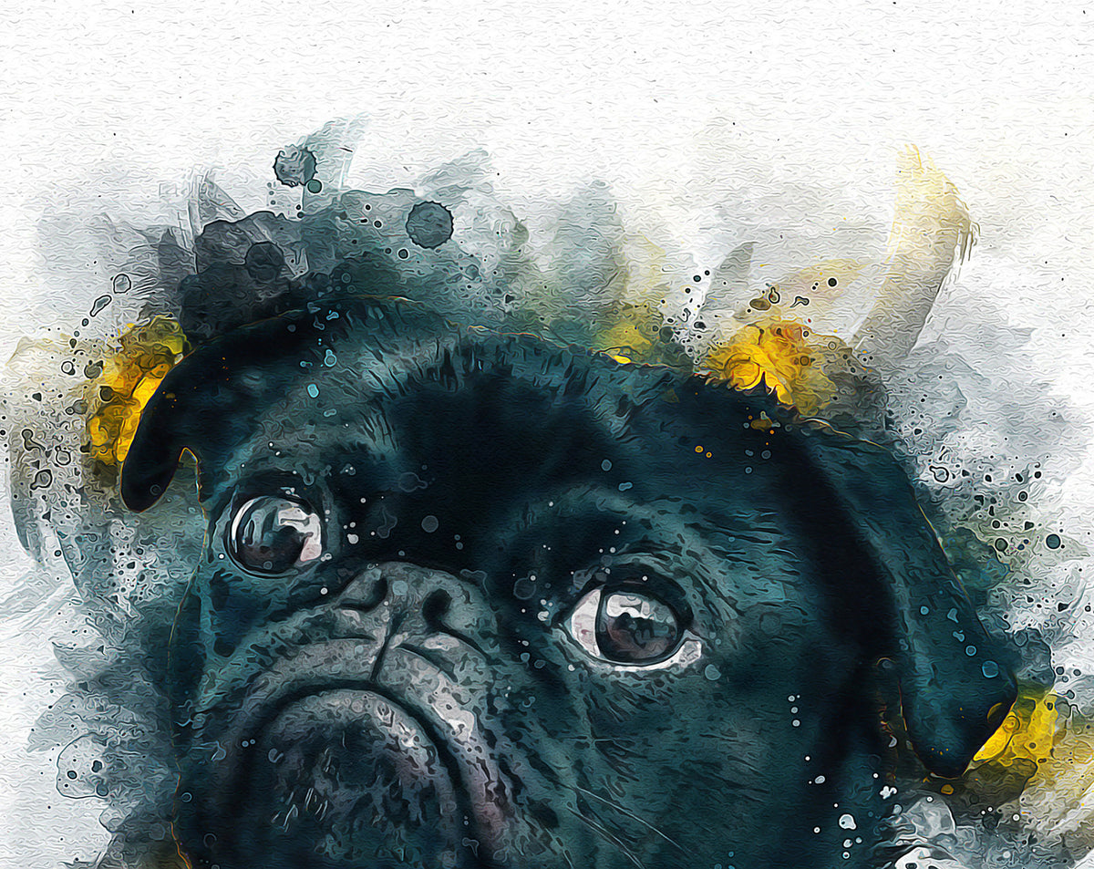 Pet Painting Dog Portrait,Portrait From Photo Portrait Of Dog Dog Memorial Gift For Mom Personalized Dog Custom Pet Dog Art, Gift For Her_A