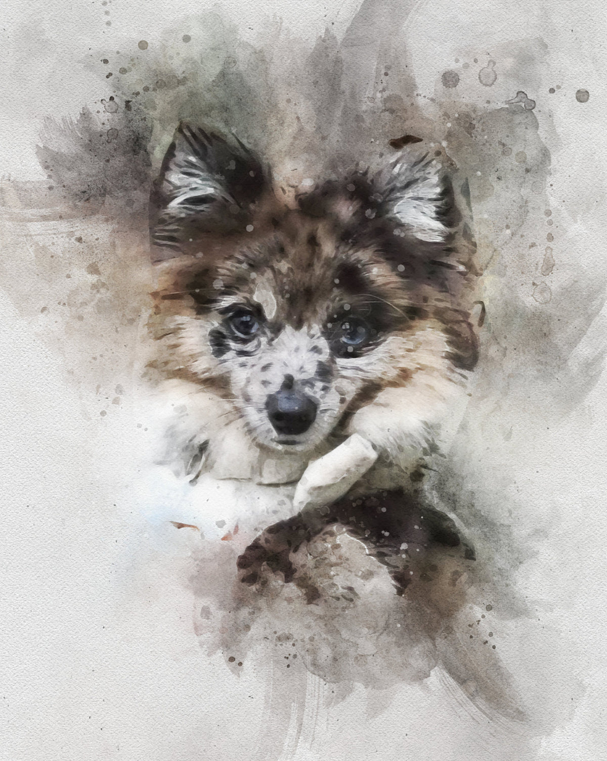 Watercolor Pet Portrait,Custom Pet Portrait, Personalized Valentine's Day Gift For Her, Dog Mom, Custom Dog Portrait, Dog Memorial Pet Gift