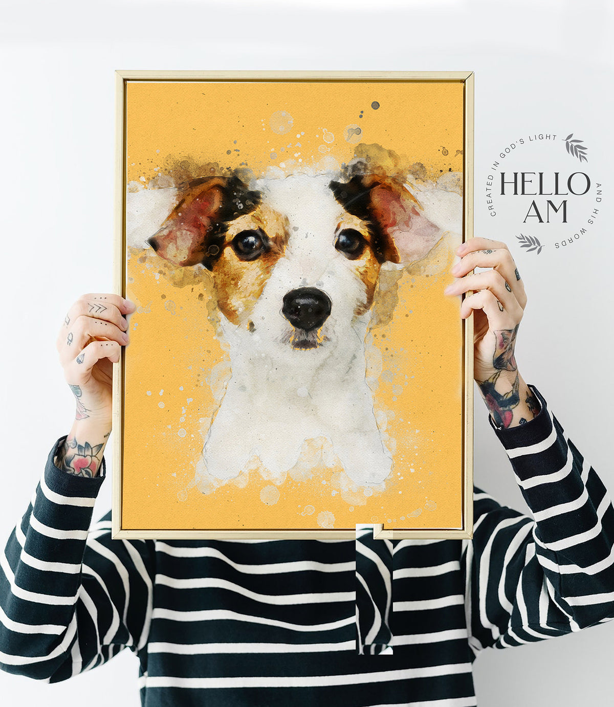 Personalized Memorial Pet Portrait, Digital File Angel Wings And Halo Pet Loss Dog Cat Painting Printable Custom Unique Thoughtful Gift_Art