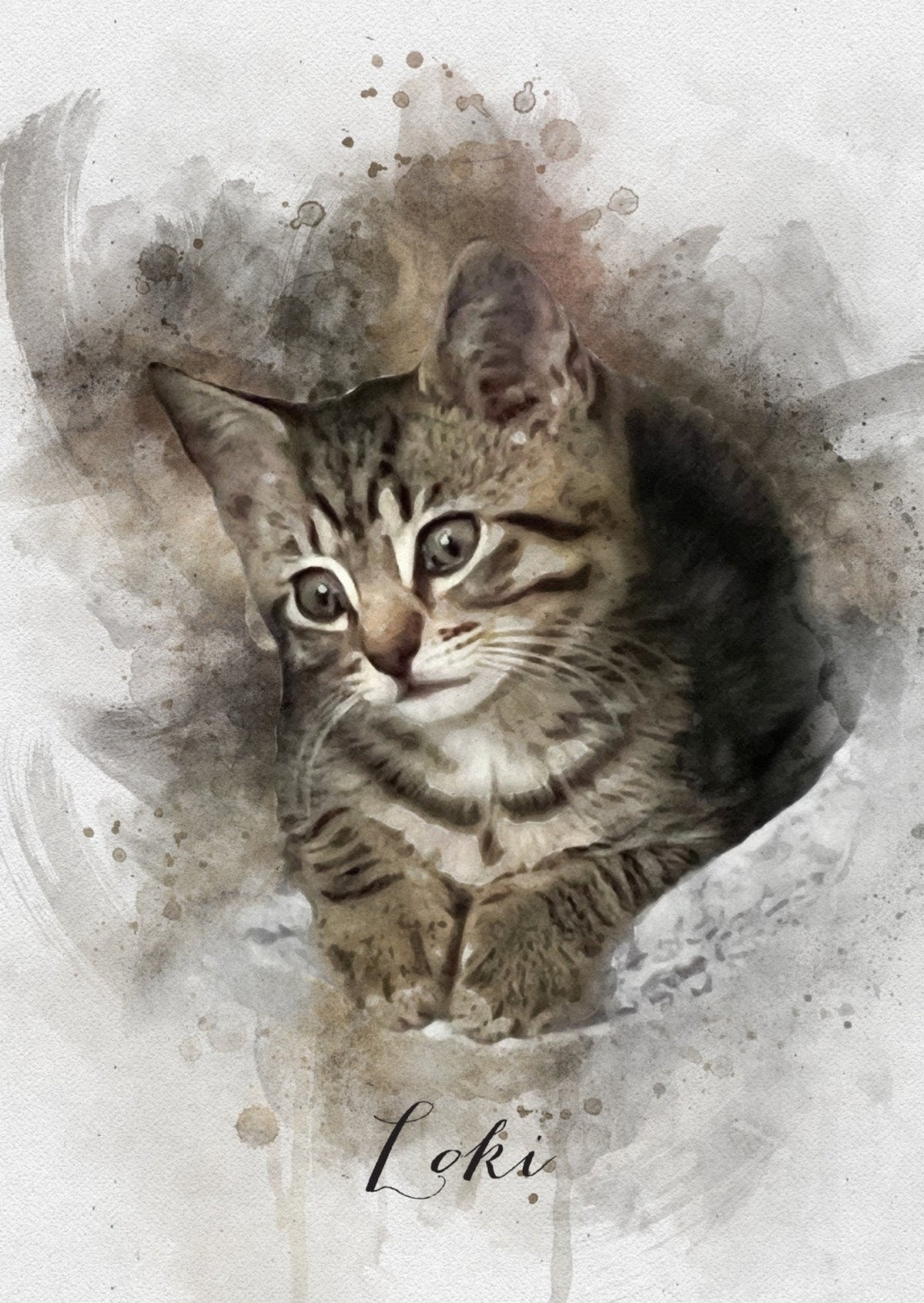 Watercolor Pet Portrait Painting From Photo,Custom Pet Wall Art For Pet Lovers, Pet Memorial Photo, Christmas Gift For Pet Owners, Pet Loss