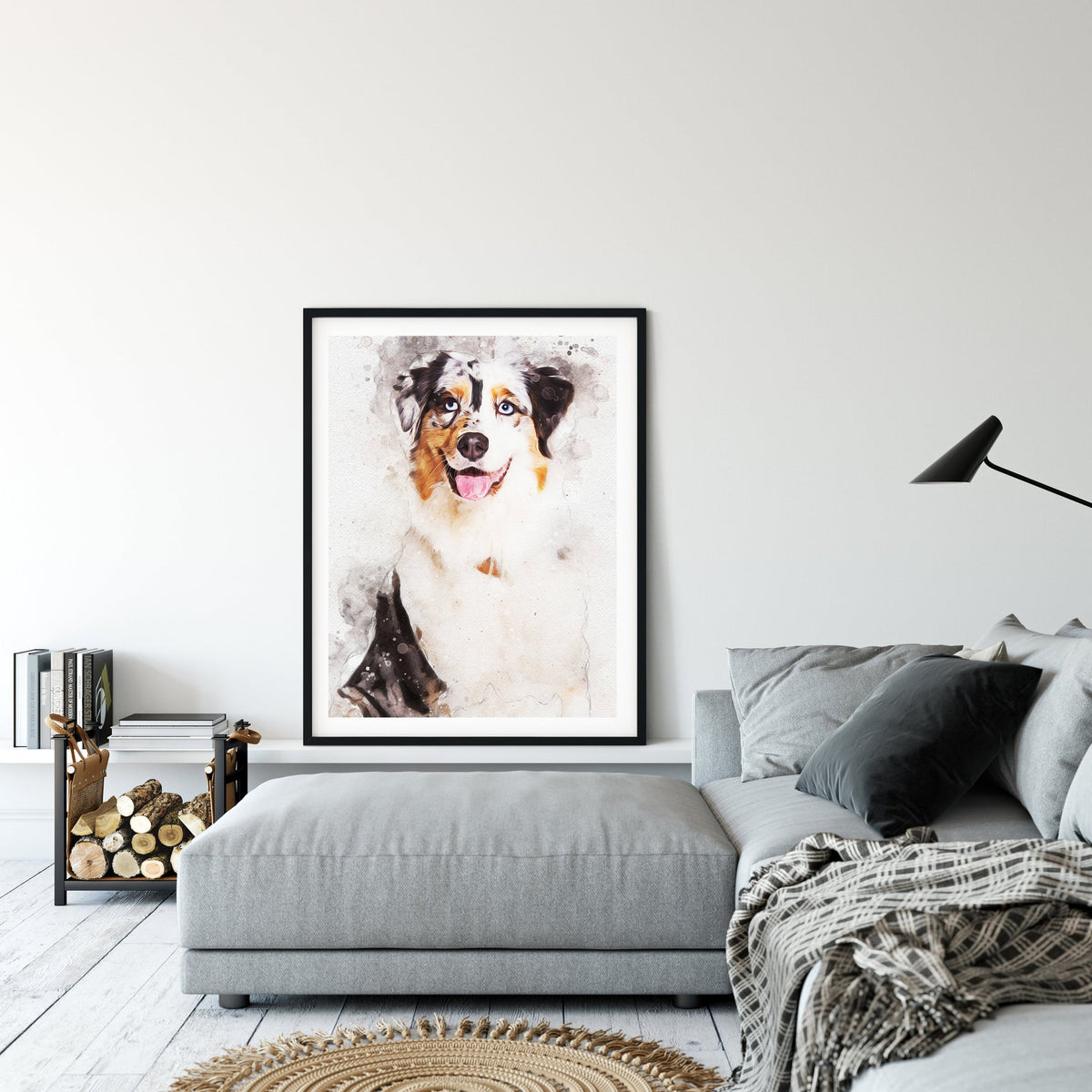 Watercolor Pet Portrait From Photo,Custom Dog Portrait Personalized Gift Pet Memorial Dog Birthday Gift For Her Dog Mom Dog Dad Dog Gift_Art