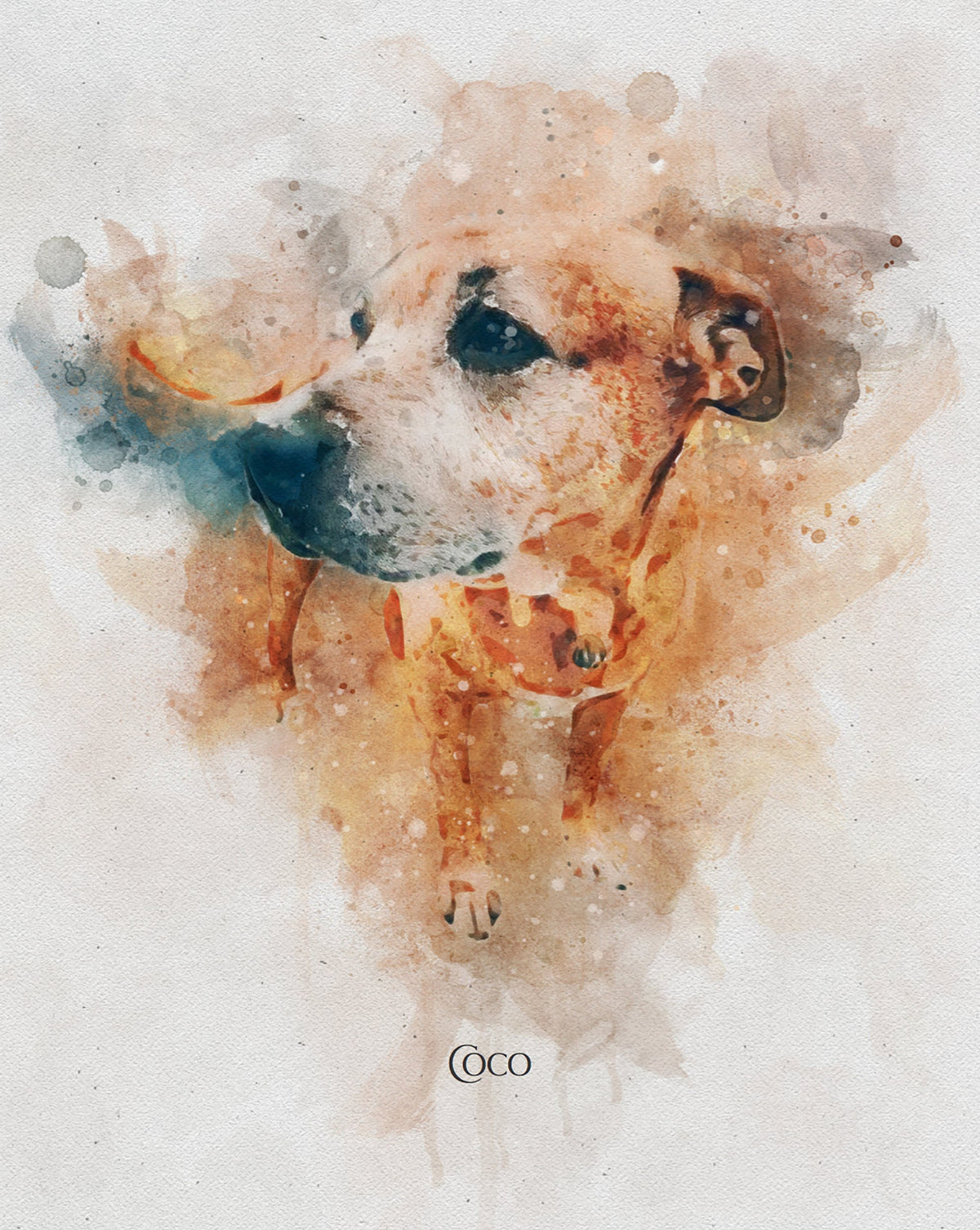 Watercolor Pet Portrait From Photo,Custom Dog Portrait Personalized Gift Pet Memorial Dog Birthday Gift For Her Dog Mom Valentine's Day Gift