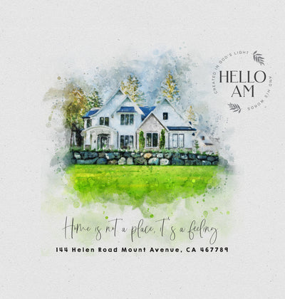 Wedding Venue Illustration Watercolor,Wedding Venue Drawing, Canvas Print, Wedding Gift,Anniversary Gift,Landscape Painting,Church Portrait