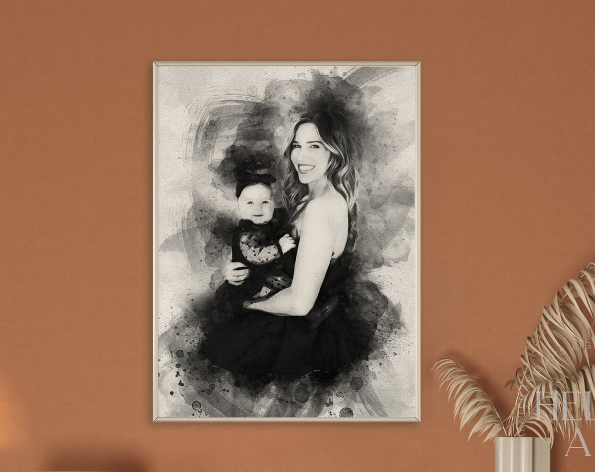 Personalized Mom On My Wedding,Custom Mom Daughter Art Mother Of The Bride Gift Gift For Mom Photo Gifts Framed Wall Art Print Daughter_A