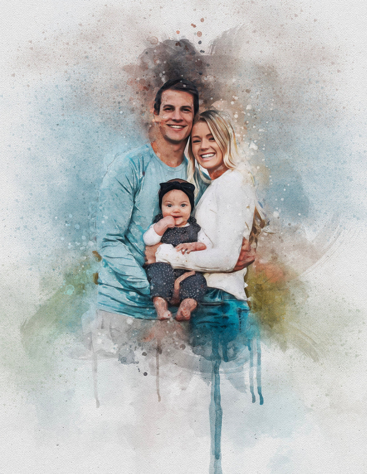 Custom Portrait From Photo, Personalized Gift For Her, Anniversary Gift, Couples Gift, Family Portrait, Wedding Gift, Engagement Gift