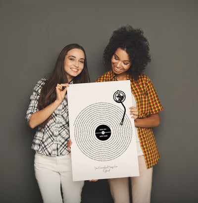 Custom Record Lyrics Poster, Anniversary Wedding Gift, Personalized Song Print, Wall Art Decor, Vinyl Poster, Music Art, Valentine's day
