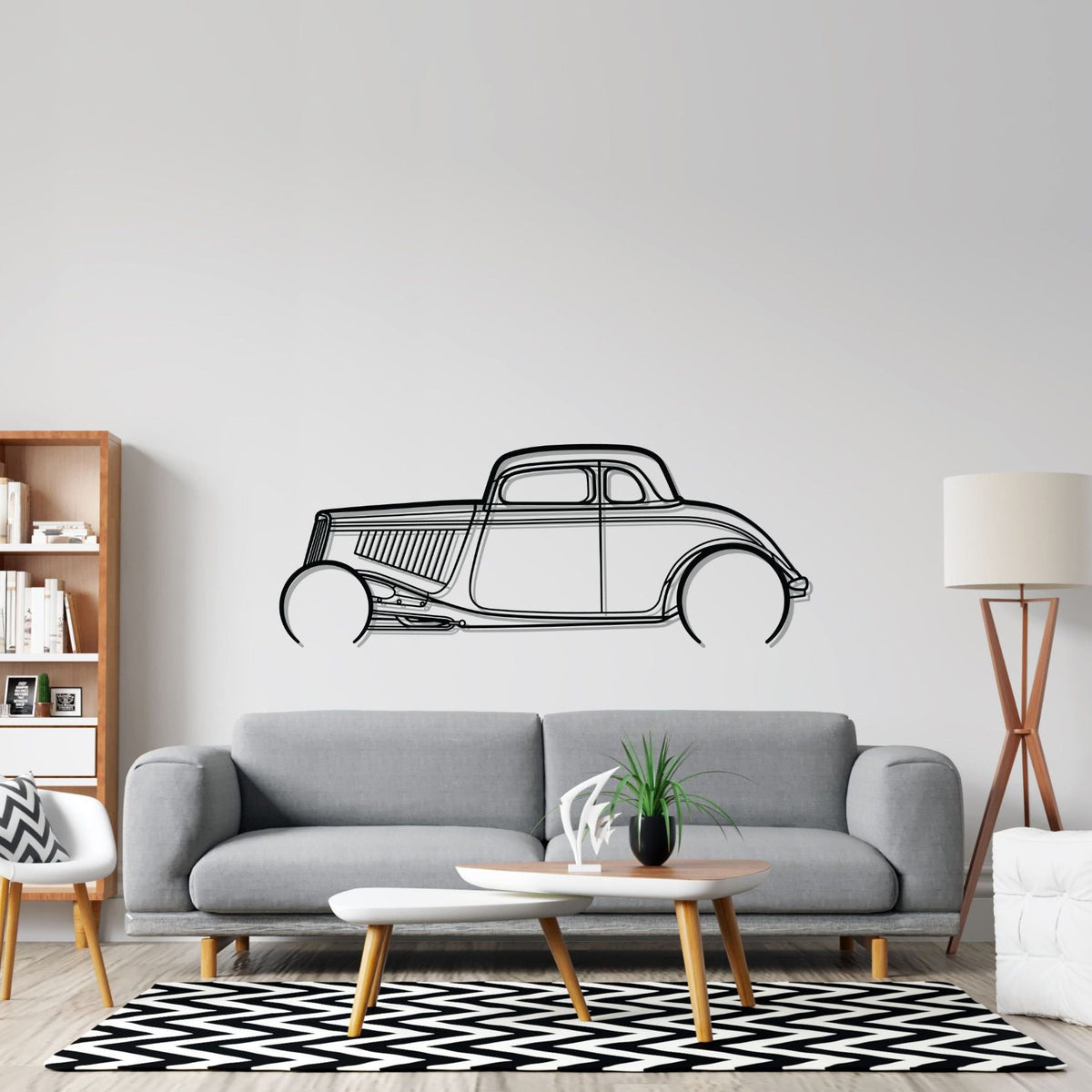 Highboy 1934 Detailed Silhouette Metal Wall Art, Custom Car Silhouette Metal Decor, Personalized Gift For Car Lovers, Gift For Him