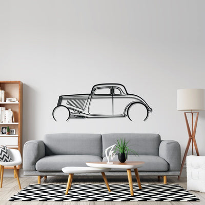 Highboy 1934 Detailed Silhouette Metal Wall Art, Custom Car Silhouette Metal Decor, Personalized Gift For Car Lovers, Gift For Him